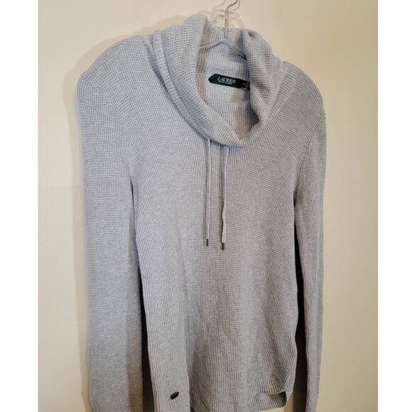 Lauren Ralph Lauren Women's Cowl Neck Knit Sweater Pullover Gray Size Medium - Picture 2 of 8